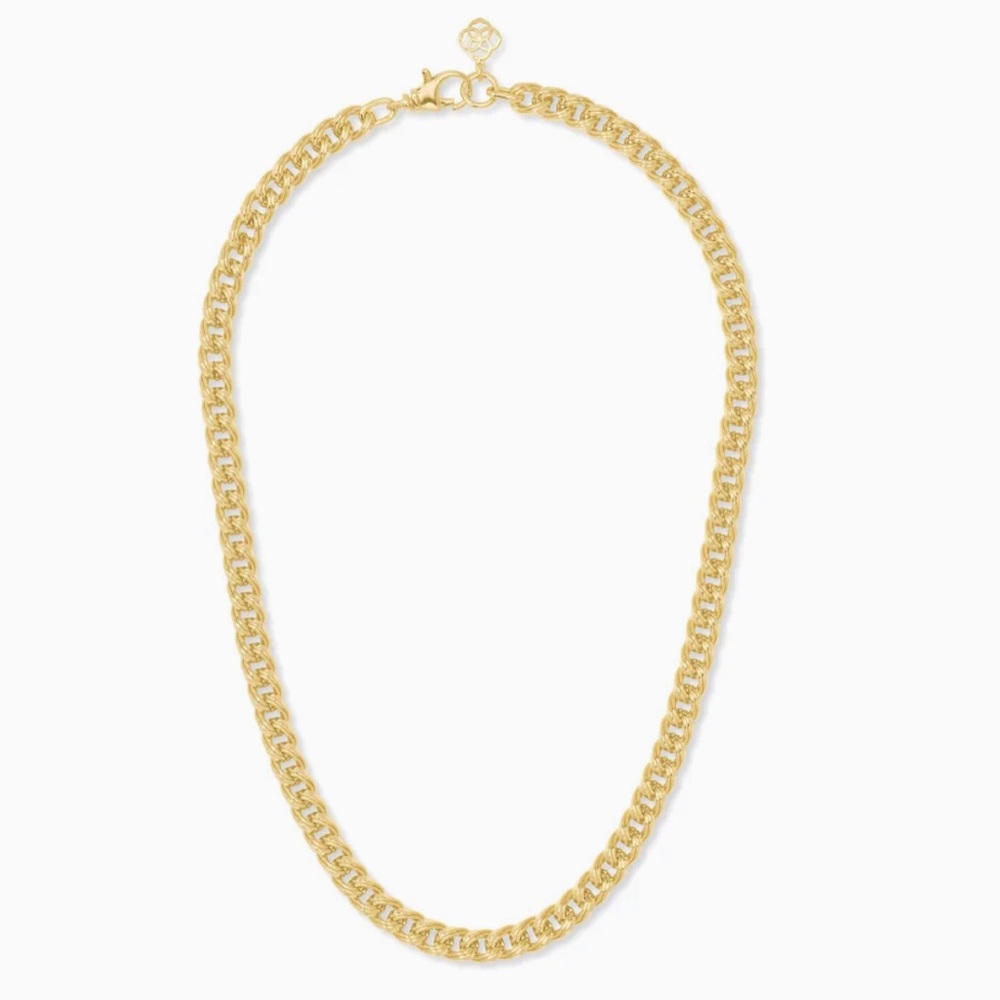 NWT Kendra Scott Vincent Chain Necklace In Gold